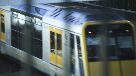 City Passenger Train Stock Footage 94103264