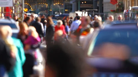 City Pedestrian Traffic Sequence Stock Footage 31909942