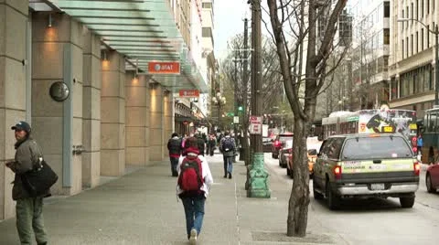 City Pedestrians Stock Footage 10732595