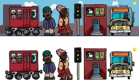 City People Stock Illustration