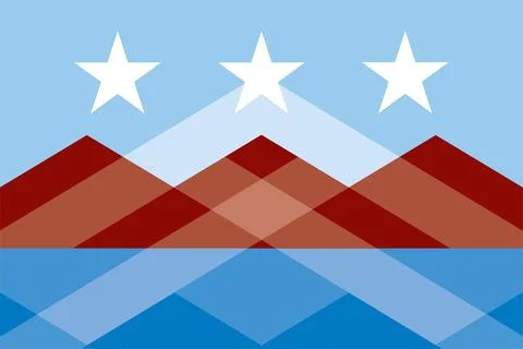 City Peoria flag vector illustration isolated on background. Illustrazione stock