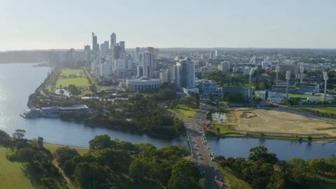 City Of Perth Timelapse 库存影片 200315426