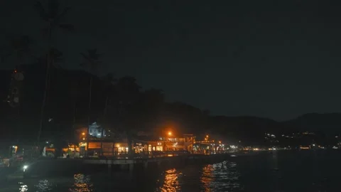 City Pier at night Stock Footage 150497480