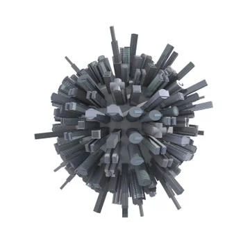 City planet Stock Illustration