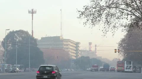 City Pollution Stock Footage 12608598