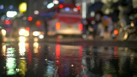 City in Rain Video stock 167197159