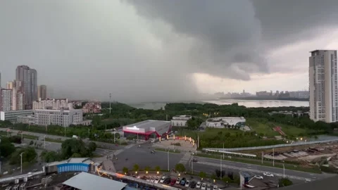 City rainstorm Stock Footage 200903851