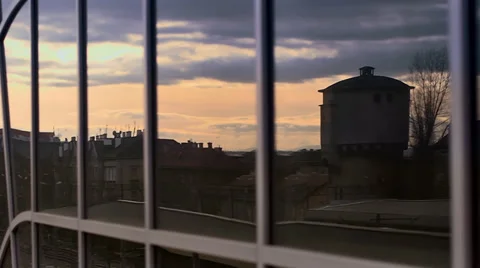 City reflection Stock Footage 34478708
