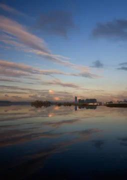 City reflection Stock Photos