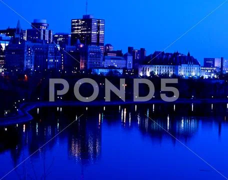 City reflection Stock Photos
