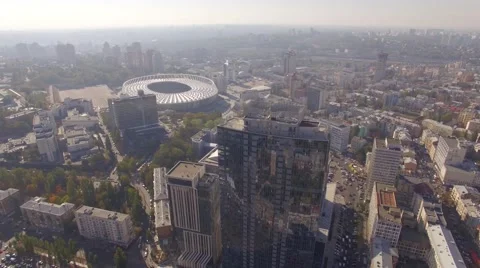 City reflection on the skyscraper's windows Stock Footage 56020858
