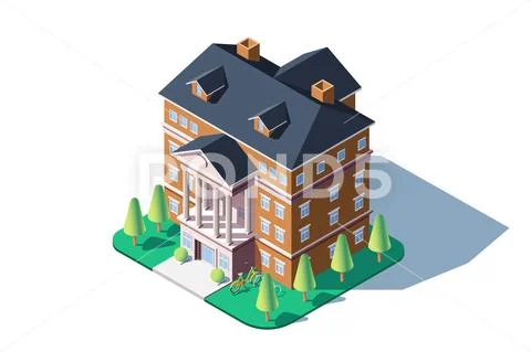 City residential building Stock Illustration