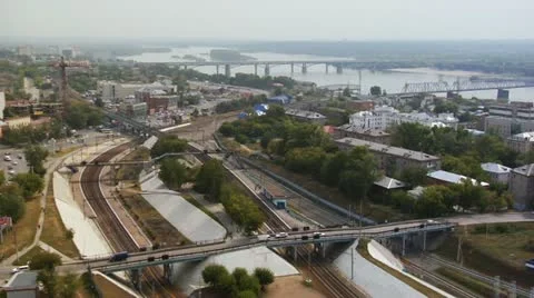 City river aerials Vídeo Stock 10914092