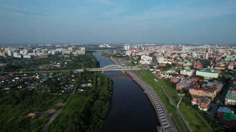 City, river and bridge Stock Footage 219768251