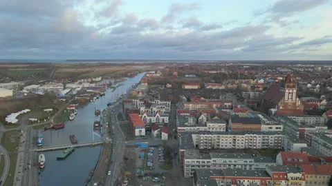 City on the river Stock Footage 147406774
