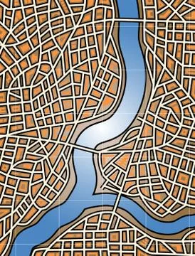 City river Stock-Illustration