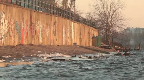 City riverside Stock Footage 10862194