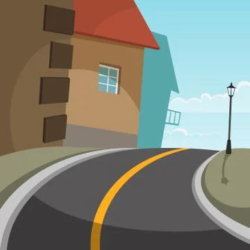 City Road Stock Illustration