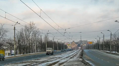 City road in timelapse Stock Footage 992047