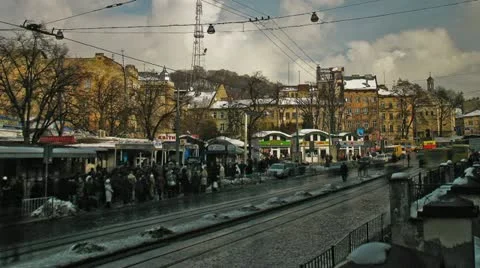 City road in timelapse Stock Footage 10818001