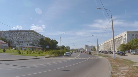The city road with a weak traffic. Stock Footage 80767131