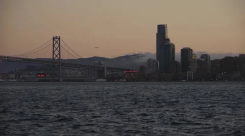 City with rolling clouds Stock Footage 47489427