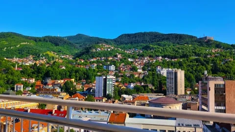 City Rooftops Stock Footage 296857647