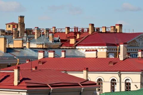 City rooftops. Stock Photos