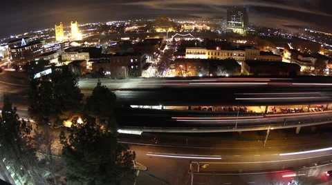 City Rush Hour Trailing Lights at Night Video stock 41534623