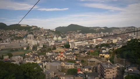City scape from Cable cart view Stock Footage 94852672