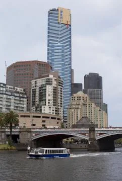 City Scape by the River Stock Photos