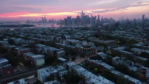 City Scape at sunset Stock-Footage 153427381