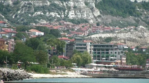 City by the sea Stock Footage 522200