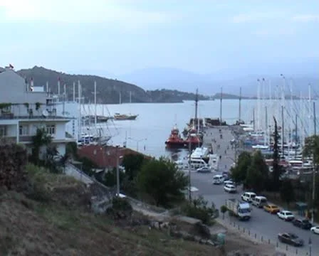 City on the sea Stock Footage 8956783