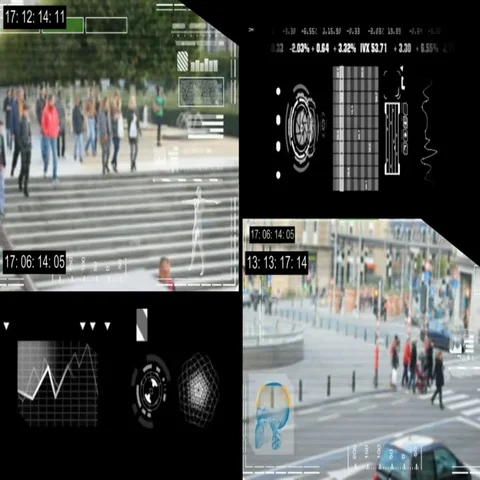 City - Security Camera - Surveillance - Time lapse - color Stock Footage 69511785