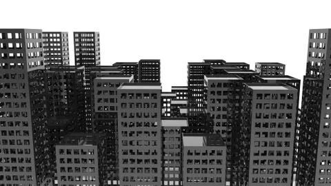 City Shell 3d Illustration Stock Illustration