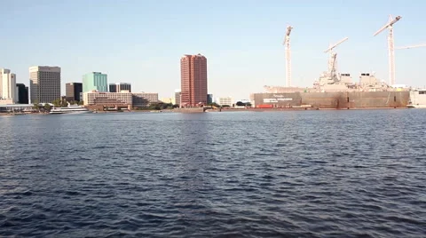 City with shipyard Stock Footage 55874458