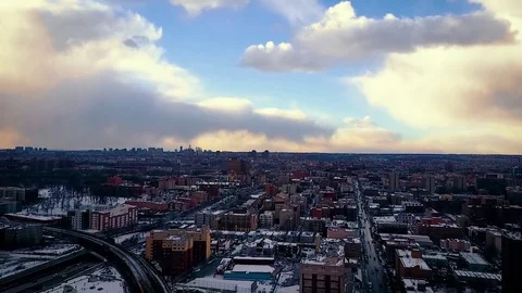 City Shot Slow Pull Back Stock Footage 71344153