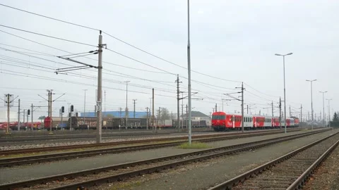 City Shuttle train in Wels Stockbeeldmateriaal 220091793