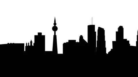 City ​​silhouette Stock Footage 19907009
