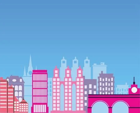City silhouette Stock Illustration