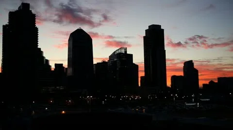 City Silhouette Timelapse Video stock 20747565