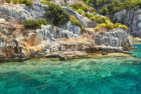 The city of Simena. Kekov - a photo 2 Stock Photos