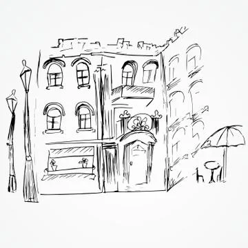 City sketch Stock Illustration