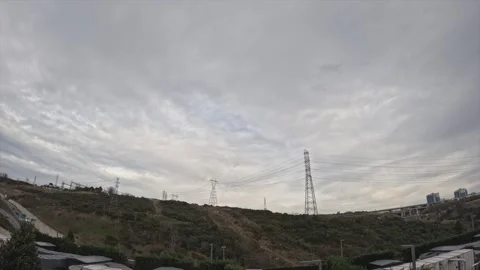 City Sky And Cloud Time Lapse Stock Footage 339940878