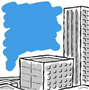 City sky Stock Illustration