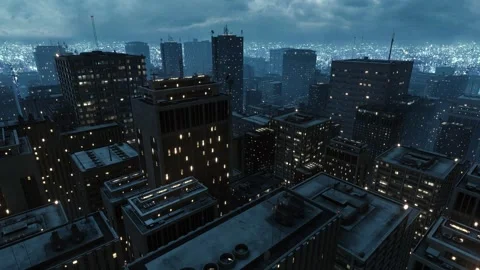 City Skyline 3D animation. Stock Footage 277331086