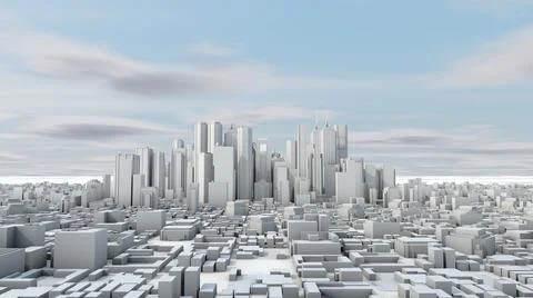 City skyline 3d rendering Stock Illustration