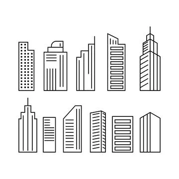 City skyline flat design Stock-Illustration