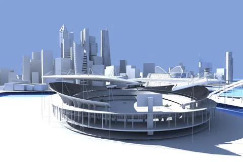 City skyline Stock Illustration